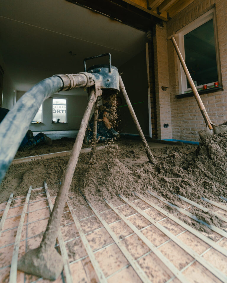 Zancementdekvloer in Puth